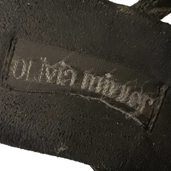 Olivia Miller Black Rhinestone Platform Sandals - Picture 4 of 5